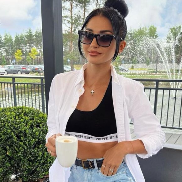 NEW SAINT LAURENT SLM104 001 BLACK/GREY SUNGLASSES - Picture 4 of 12